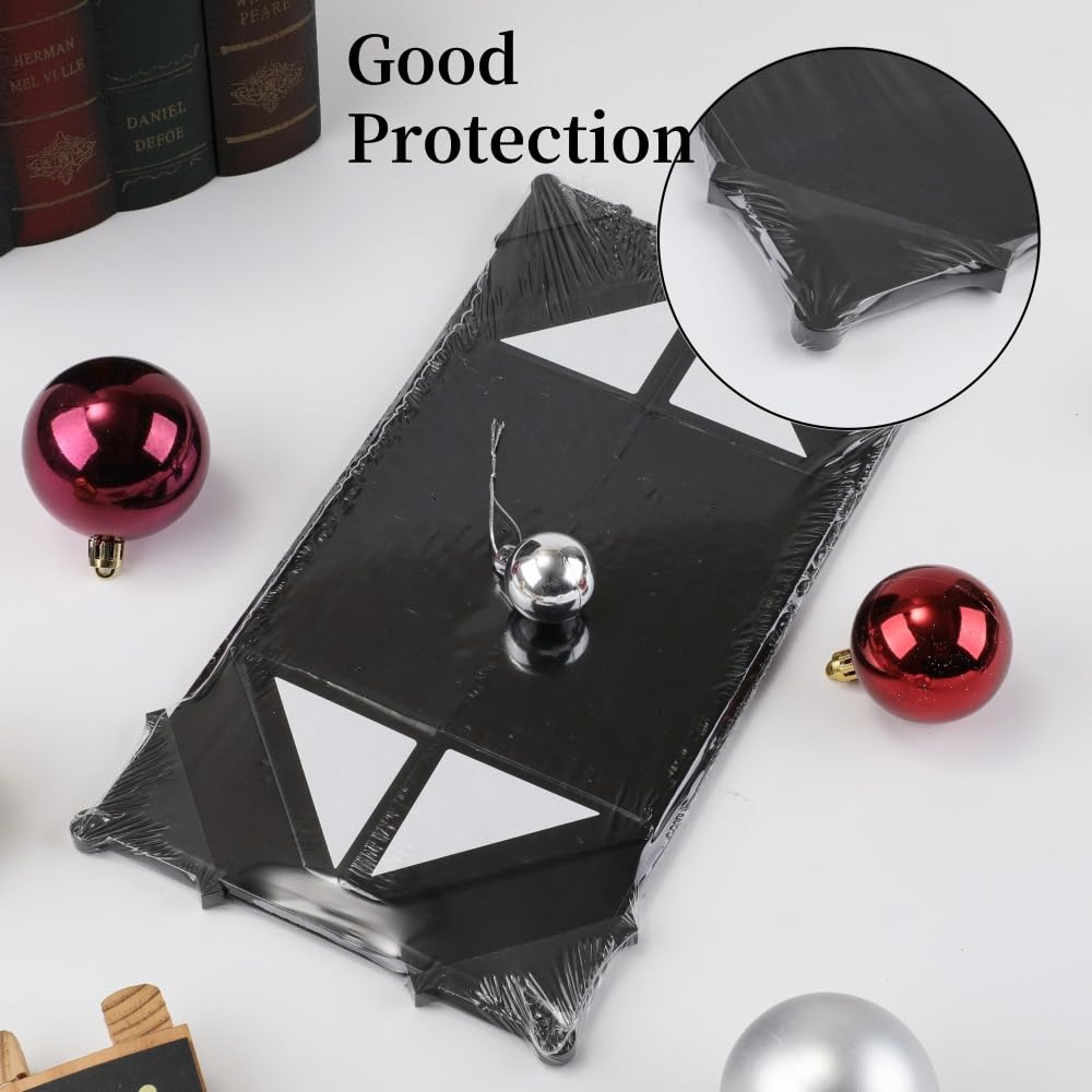 PACKGILO 6 Pcs Black Gift Box Large 13x11x5.3 Inch Black Large Gift Box with Crinkle Paper Magnetic Box with Shredded Paper Luxury Gift Boxes with Lids for Presents