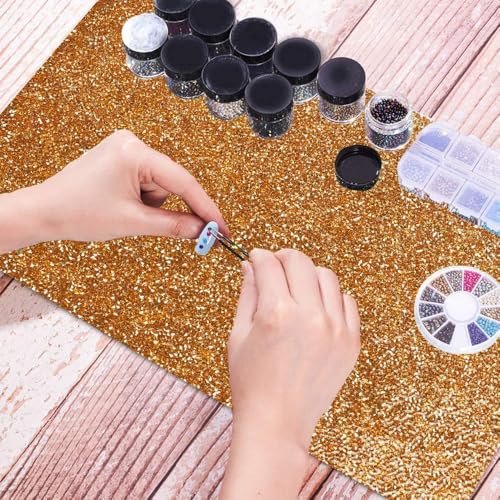 EBANKU Shiny Nail Table Mat, Nail Art Hand Rest Pad for Cushion Pillow, Washable Portable Nail Art Manicure Tool Practice Cushion Pad（Yellow） - color: Yellow
