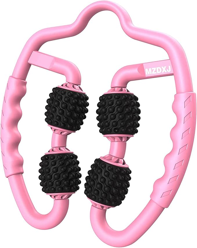 Upgraded Six-Wheel Muscle Roller - Arm & Leg Massager, Forearm & Calf Roller, Tennis Elbow Brace for Men, Carpal Tunnel & Tendonitis Relief, Perfect for Wrist, Hand, Foot, & Thigh