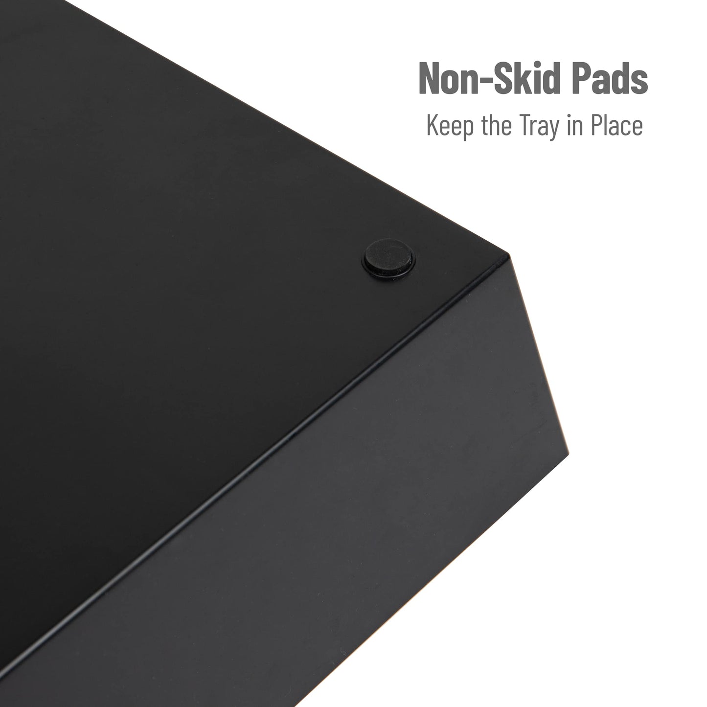 Mind Reader Snack Tray, Countertop Organizer, Snack Tray, Pantry, Breakroom, Kitchen, Black