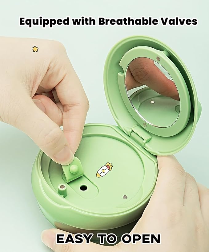 AARAINBOW Retainer Cleaner Case, Leak Proof Denture Bath Box with Strainer Basket, 2 in 1 Denture Case Retainer Storage Soak Container for Travel, Mouth Guard Cleaning Case Denture Cup (C Green)