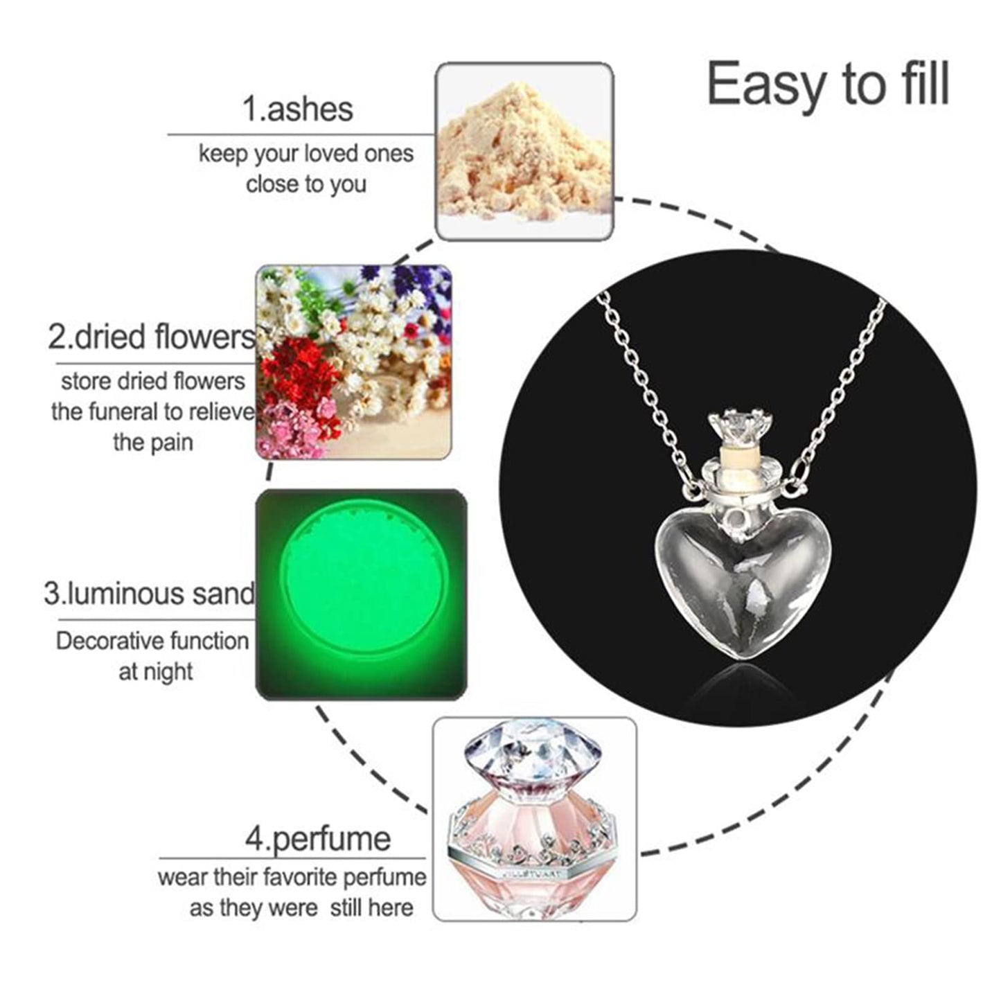 Essential Oil Diffuser Perfumes Bottle Pendant Necklace Jewelry Clear Tear Drop Vial Essential Oil Pendant Necklace Bottle Necklaces for Women