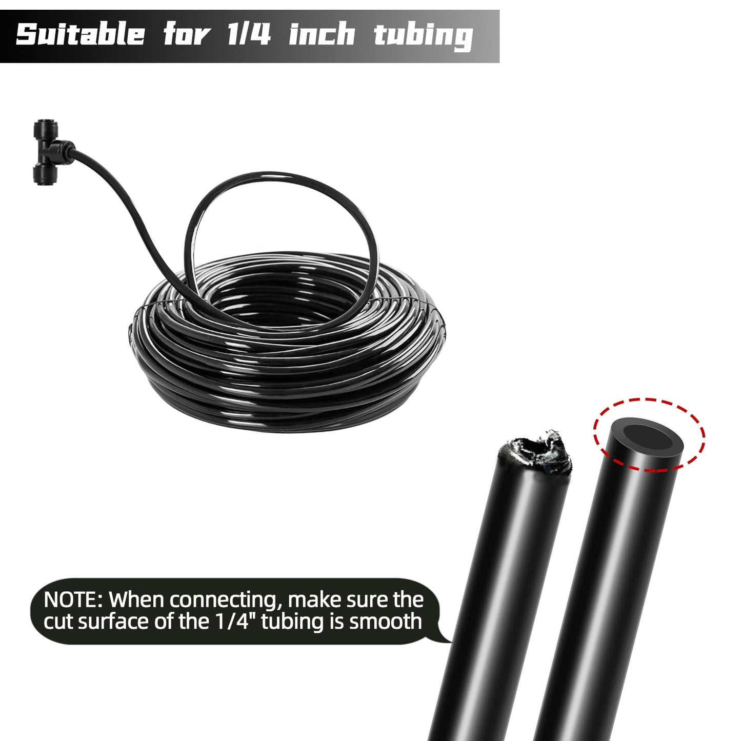 30 Pack Quick Connect 1/4" Drip Irrigation Tee Connectors, Universal Tee Fitting for 1/4 Inch Irrigation Tubing, Leak Free Fittings for Sprinkler or Drip Irrigation System