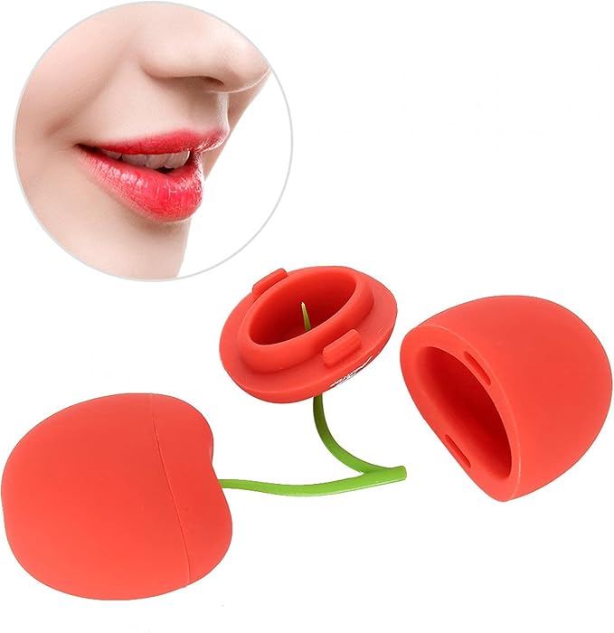 Lip Plumper, Women Portable Cherry-Shaped Lip Plumper Enhancer Lip Enhancement Device Beauty Tool with High-Quality Silicone for Mom or Girlfriend Increasing The Fullness of The Lips