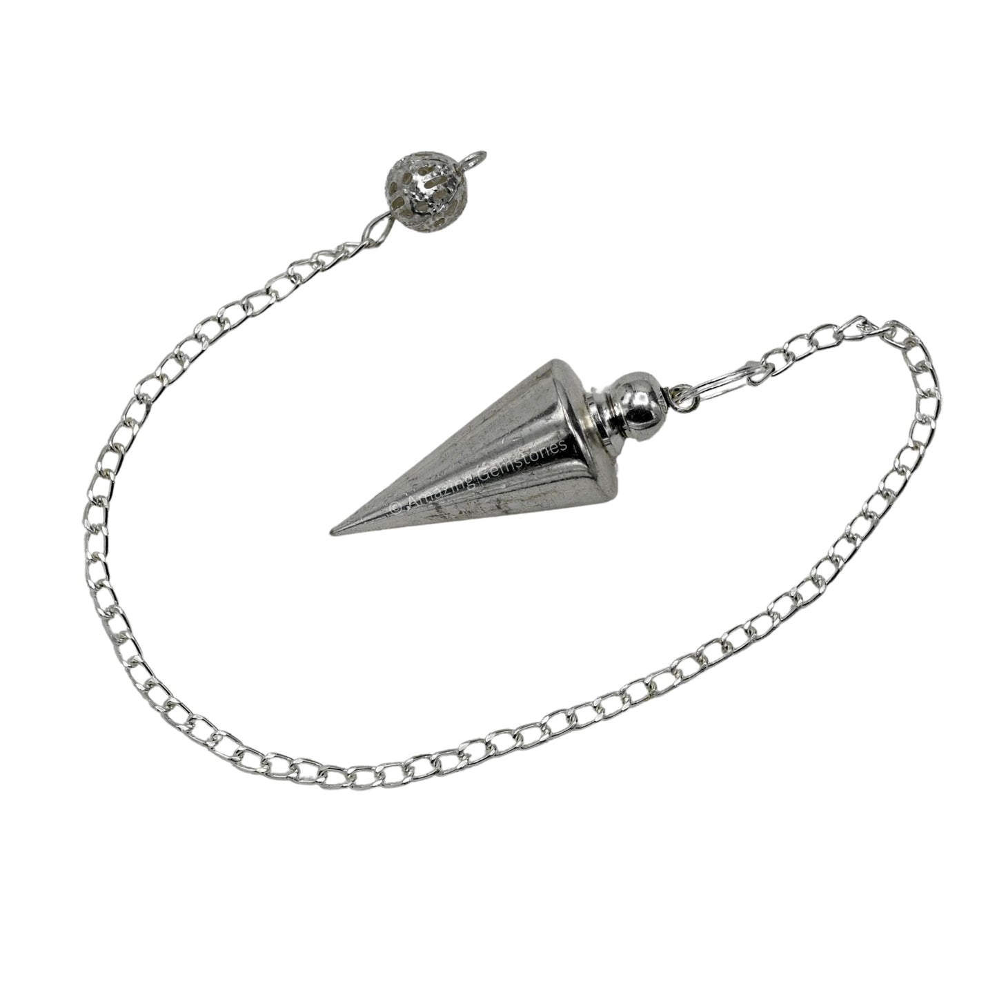 Amazing Gemstone Healing Metal Pendulums for Divination, Silver Flat Cone Steel Copper Pendulum High Energy Pendulo de Bronce Pendulos de Mesa MP30