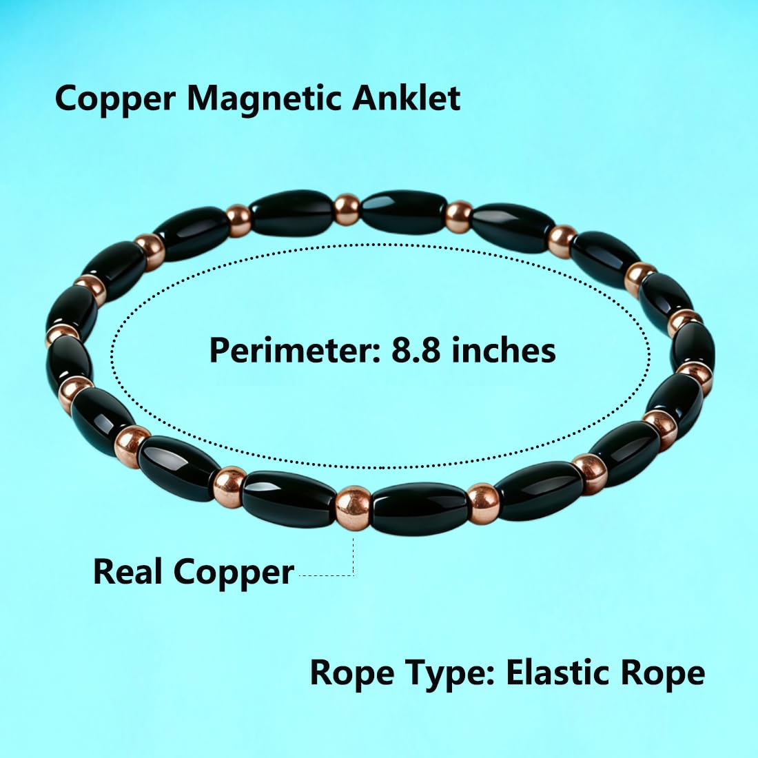 Drkao Wellness Synergy Set: Real Copper Magnetic Anklet & Bracelet Duo, High-Potency Static Field Jewelry for Circulation Support, Bio-Inductive Grounding Kit for Joint Comfort & Physical Equilibrium