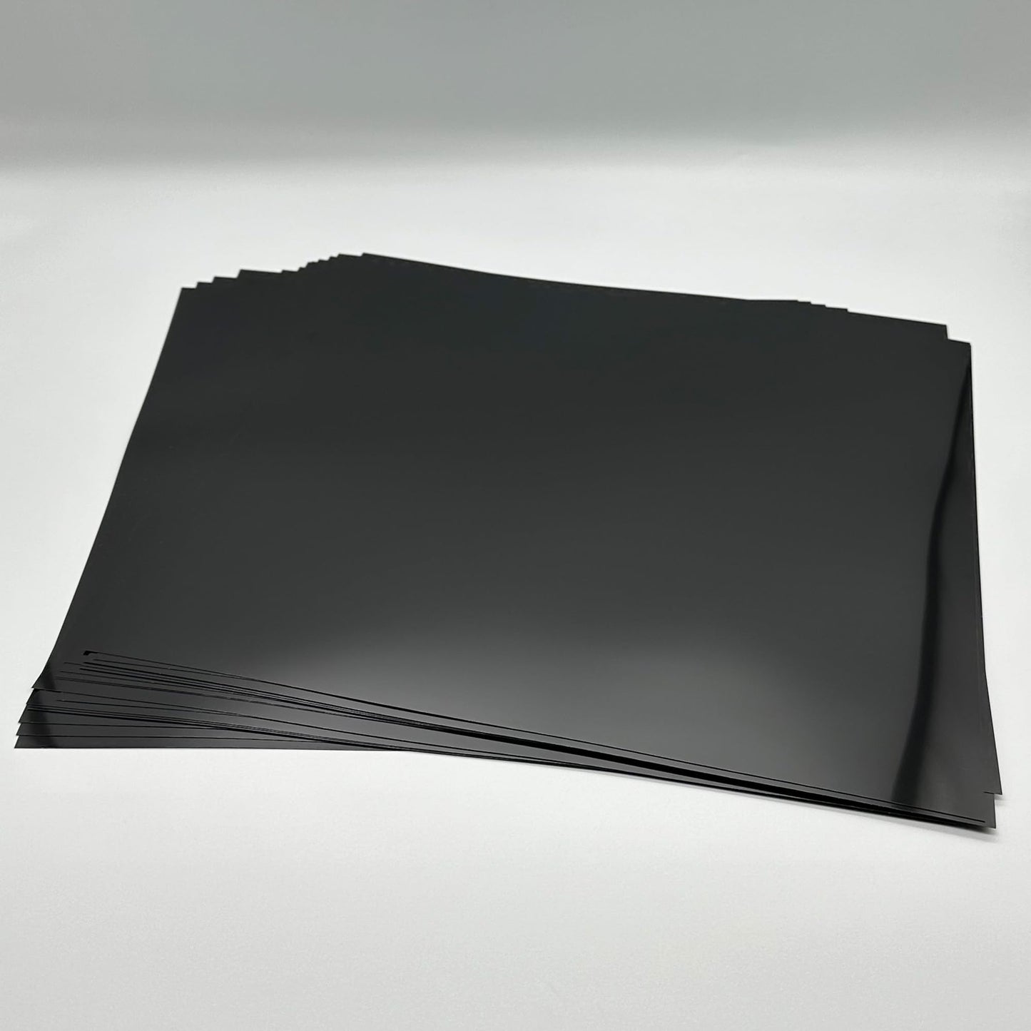 20Pack 7.5mil Opaque Black Plastic Sheets, 12X12 Inch Stencil Paper for Cricut, Laser Cutting, Template Plastic for Quilting, Blank Black Stencil Sheets,Sign Makers,Food Grade PET Stencil Material