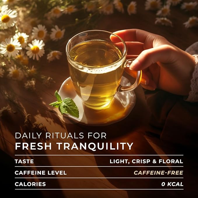 Gya Tea Co Chamomile Mint Herbal Tea Pod (16 ct) - Decaf Tea Flavorful Burst for Calming & Relaxing