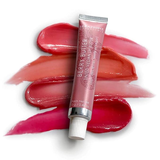 Seraphine Botanicals - Berry Butter - Tinted Vegan Lip Butter (Apricoral) - Vegan Formula, Cruelty-Free
