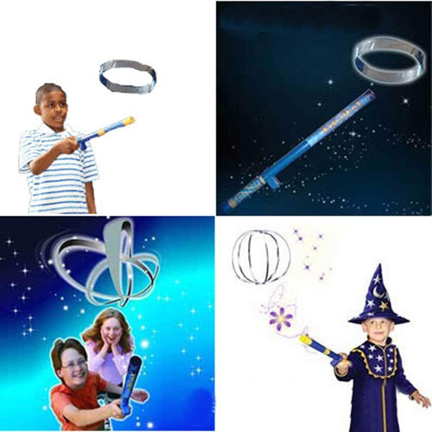 Tsiodot Science Fun Flying Stick Magic Blue Static Stick 10 Flying Shapes Suspension Stick Learning Toys