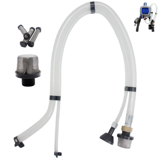(2pcs 288716 Filter Heads +3pcs 288747 Filters) Suction Tube Kit for Airless Paint Sprayer Fits Graco Magnum X5 X7 ProX17 and Project Plus Stand Model Paint Sprayer Accessories