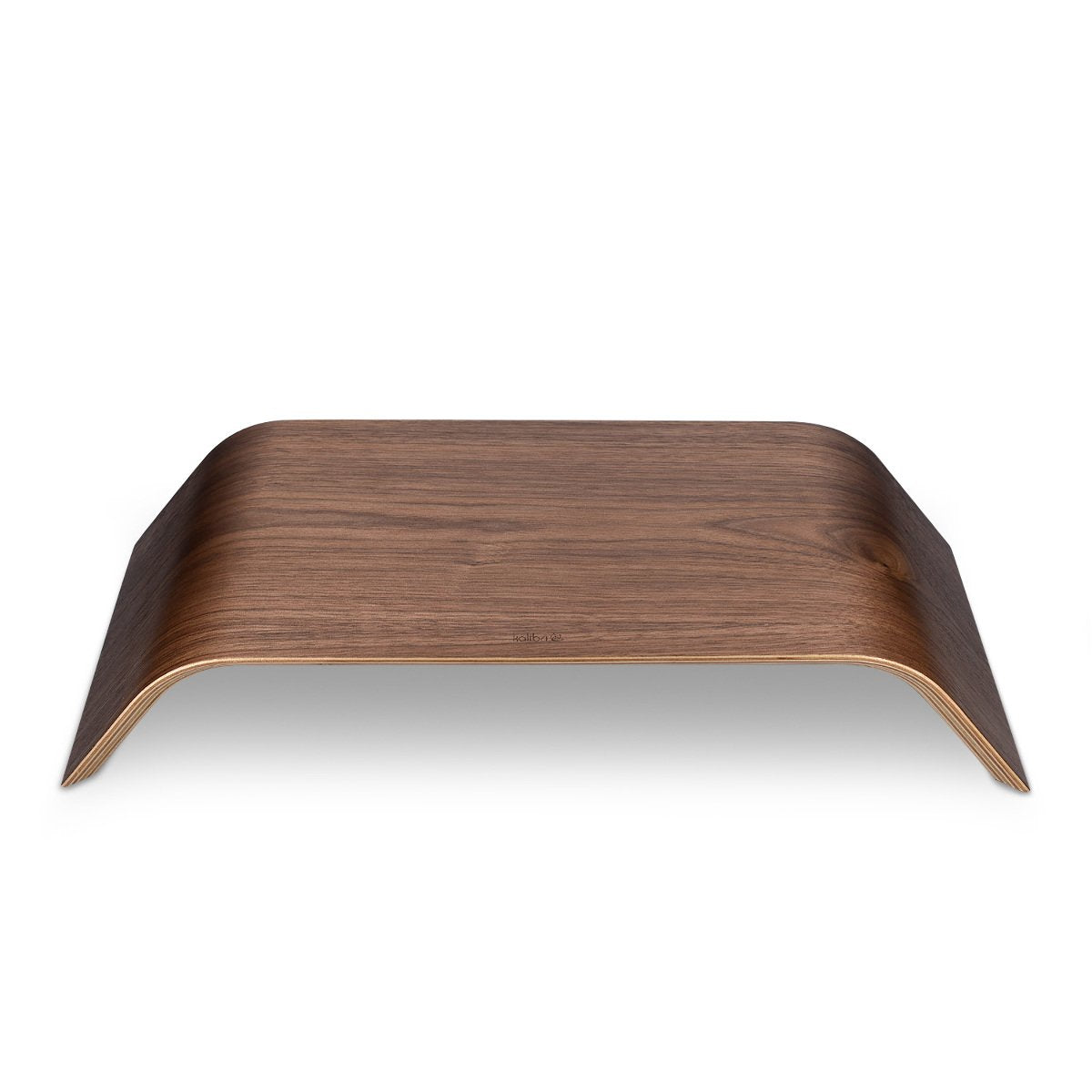 kalibri Wood Monitor Stand Riser - Computer Desk Holder Desktop Dock Wooden Mount Display for PC TV Screen Notebook Laptop - Walnut