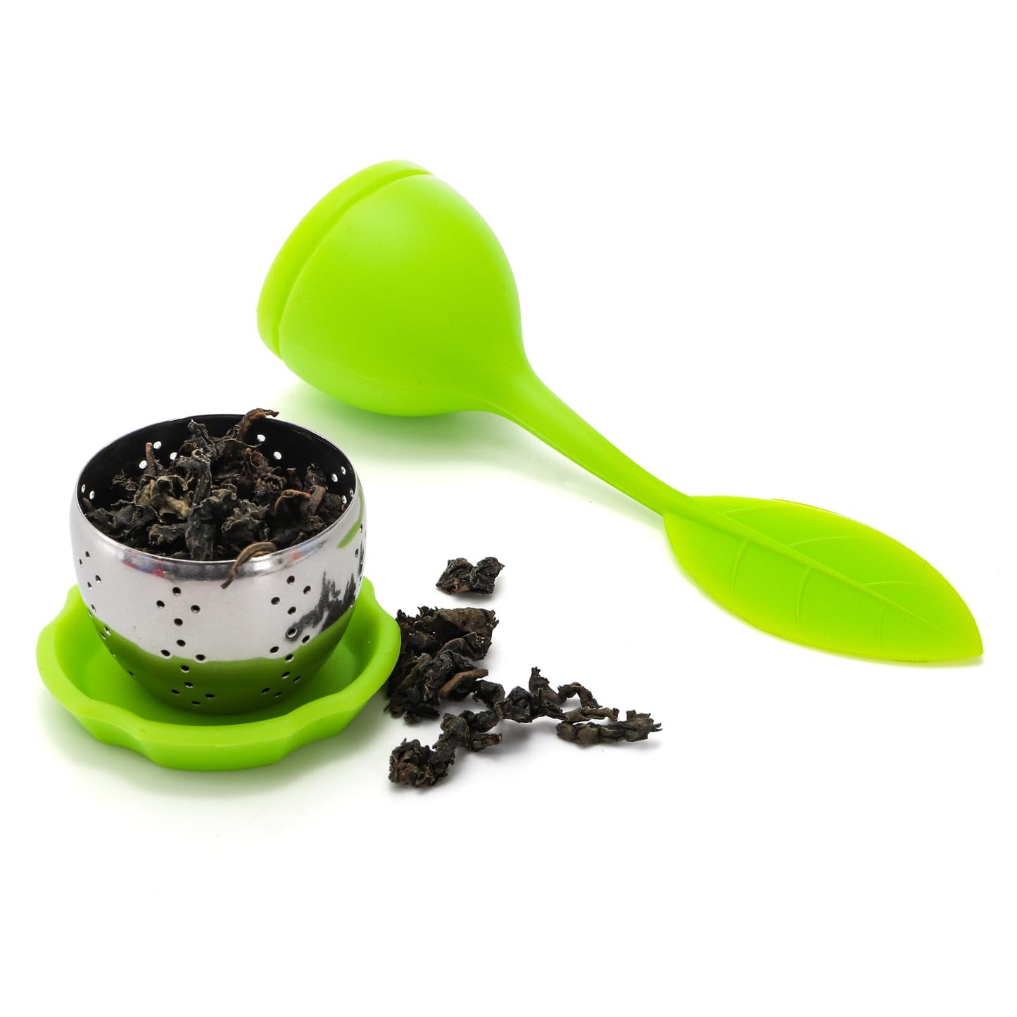 Bekith 7 Pack Silicone Tea Infuser, Cute Loose Leaf Tea Steeper, Fine Mesh Tea Strainer with Drip Tray, Stainless Steel Tea Filter Ball Tea Diffuser Steeper for Cup Mug