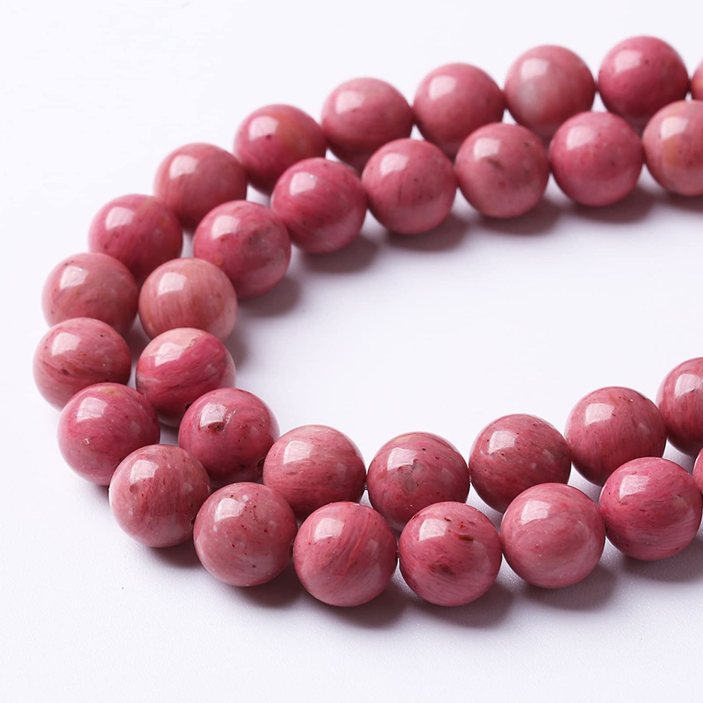6mm 63pcs 7A Premium Gemstone Rhodochrosite Beads Natural Stone Round Loose Energy Healing Beads for Jewelry Making DIY Bracelet