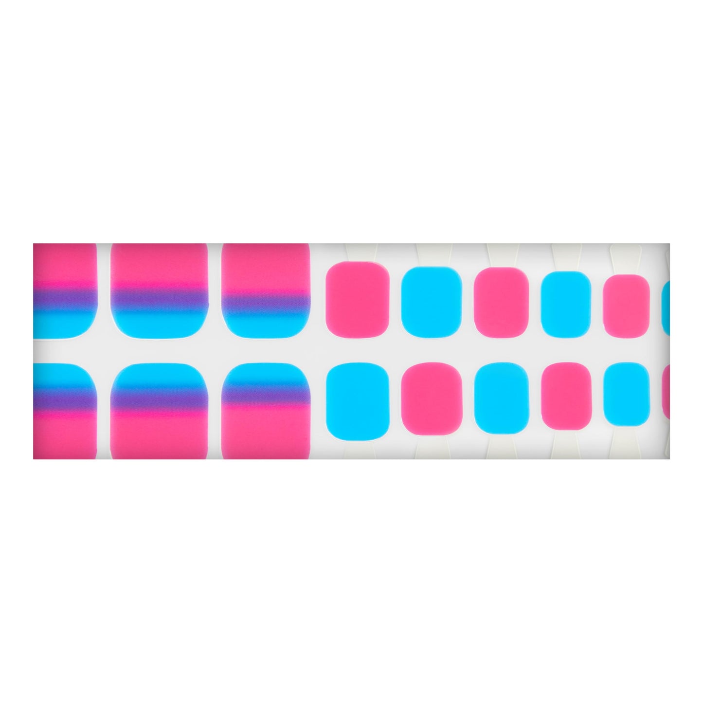 Hot N Cold Dashing Diva Gloss Pedicure Nail Strips - Beachcombers | UV Free, Chip Resistant, Long Lasting Gel Nail Stickers | Contains 32 Wraps, 1 Prep Pad, 1 File