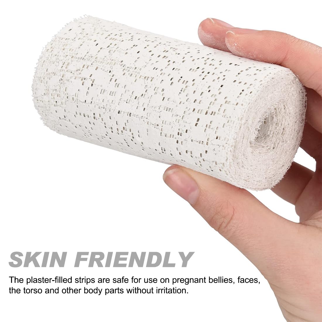 Plaster Cloth 5 Pack Plaster Gauze Bandage Roll Plaster of Paris for Crafts Belly Cast Art Project Mask Making Sculptures and Body Casts, 7.9inch X 106 inch