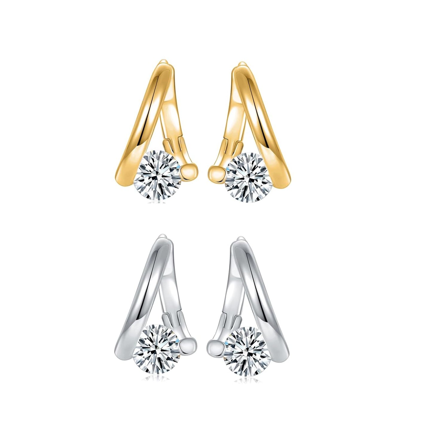 Lymphatic Earrings for Women Negative Lon Lymph Detox Earrings Lymphvity Germanium Earring Drainage Slimming Jewelry Gift (Set(Gold+Silver))