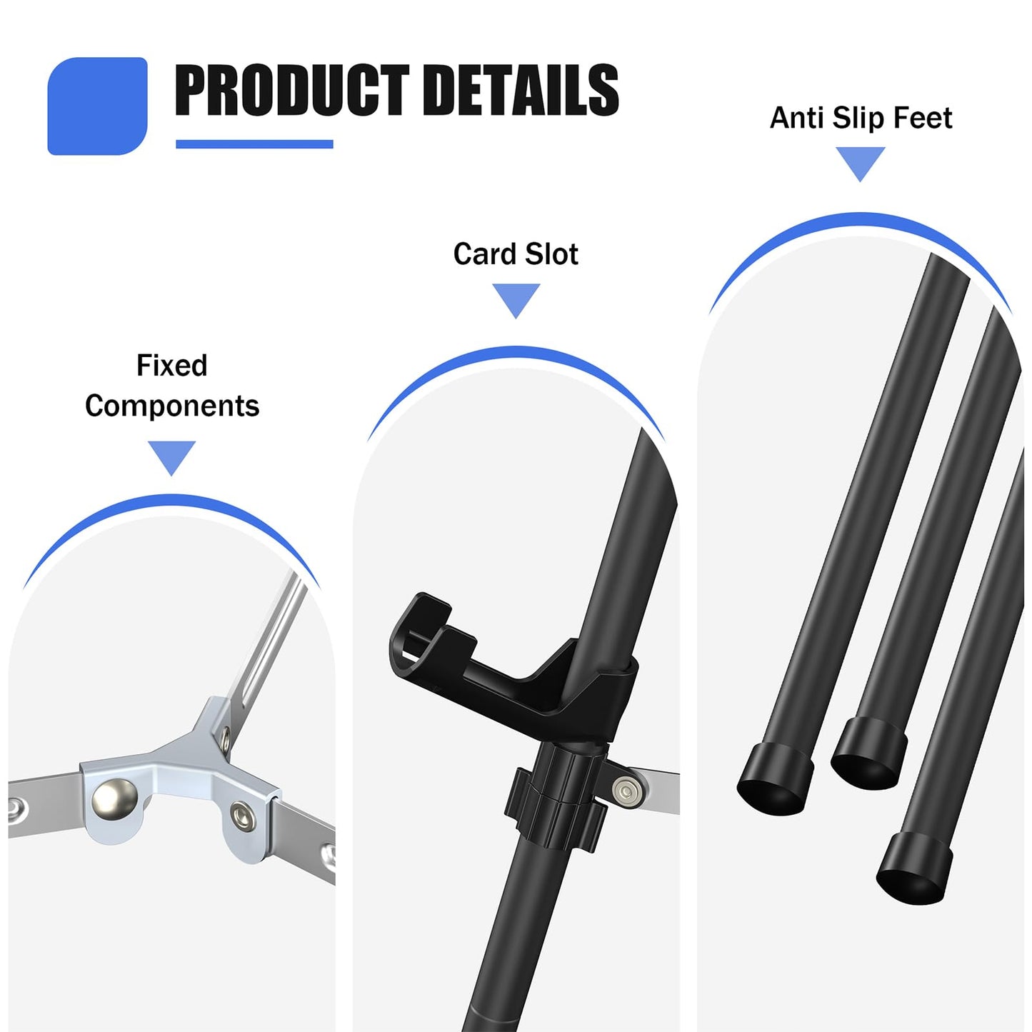 Rdiorry Easel Stand for Sign,63" Portable Metal Easel Stand for Wedding Sign,Adjustable Folding Art Easel for Display with Portable Bag(Black,2 Pack)