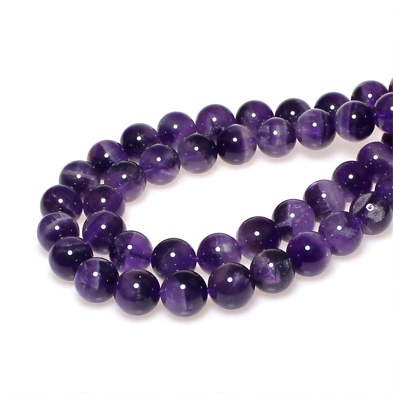 MJDCB Natural Dreamy Amethyst Beads Round Stone Beads DIY Loose Beads for Jewelry Making Beads 15" (6mm)