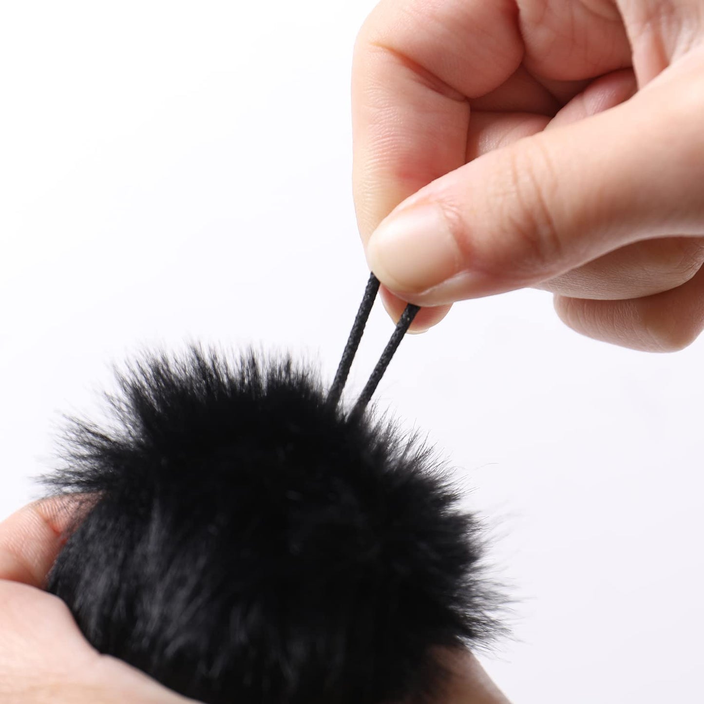 Craft Pom Pom Balls,Large Black Poms Costume Accessory, Pom pom Balls for Arts and DIY Creative Crafts Decorations,Black,3 Inches,20 Pieces.