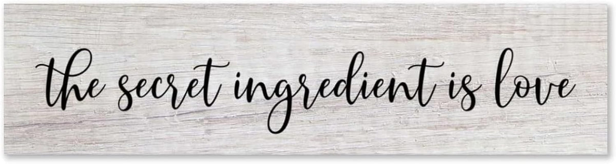 Generic Funny Wood Sign The Secret Ingredient is Love Rustic Wooden Hanging Sign Home Farmhouse Kitchen Wall Decoration 16 x 4 Inch