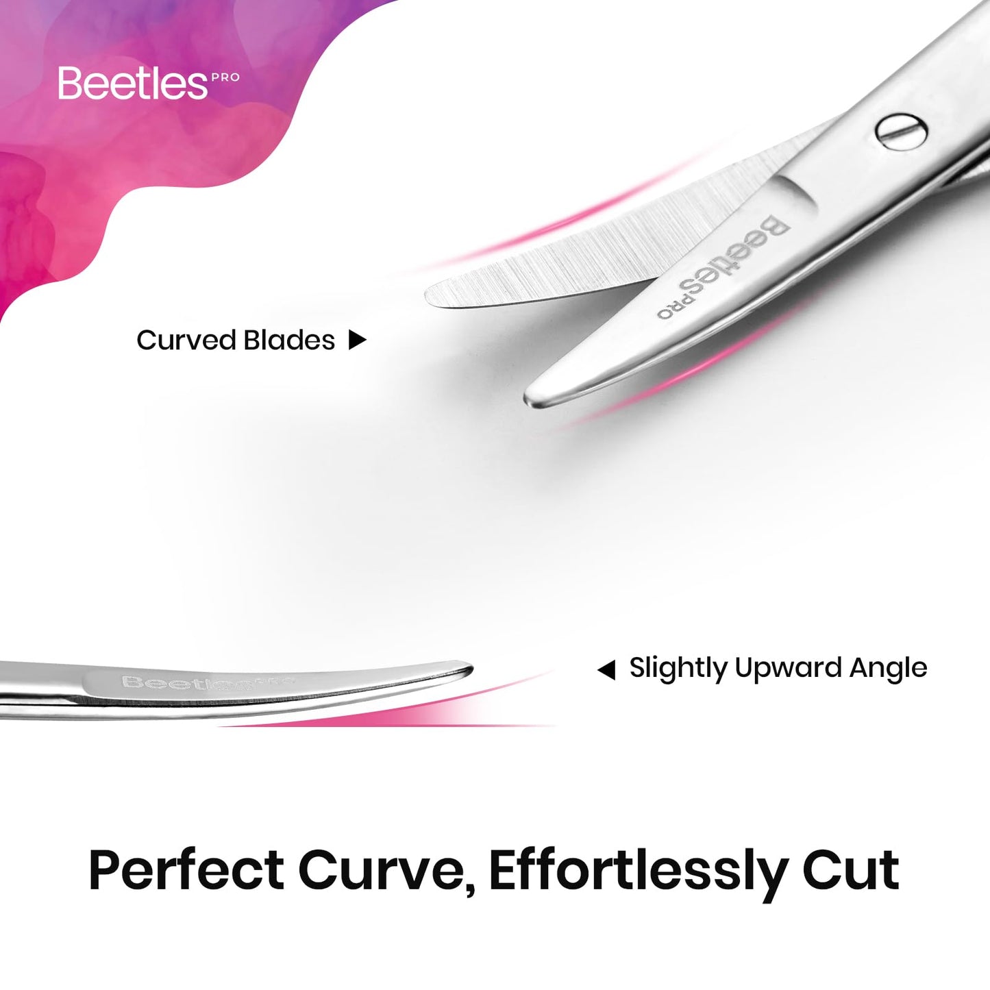 Beetles Pro 120-Pcs Nail File – Professional 100/180 Grit Double Sided Emery Board Nail Files Washable with Professional Curved Cuticle Scissors, Multi-Purpose Premium Stainless Steel