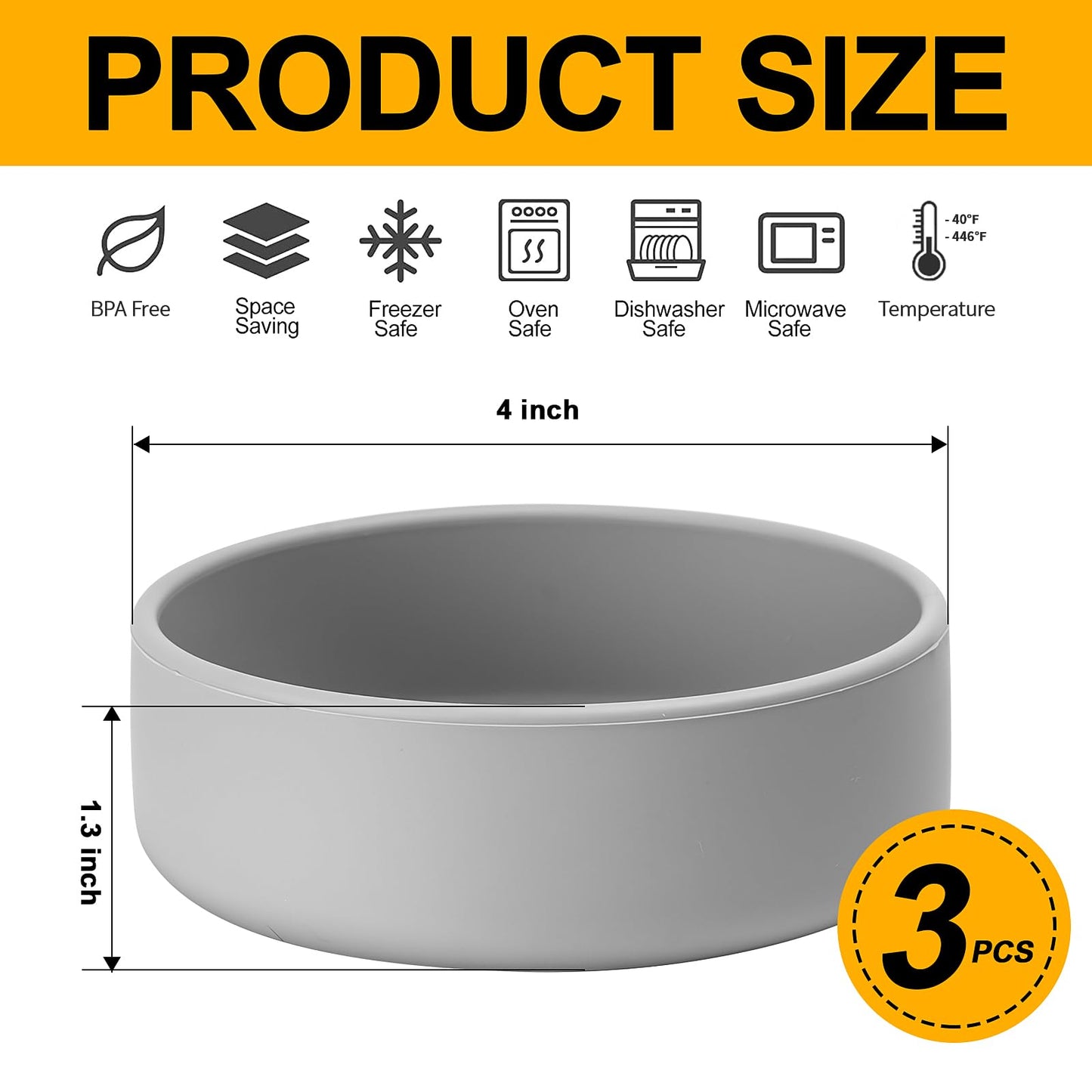 Silicone Egg Poacher Cups with Lids Set of 3, Egg Poaching Cups for Microwave Egg Cooking, Toaster Oven Air Fryer Egg Mold Nonstick Poached Egg Maker Grey