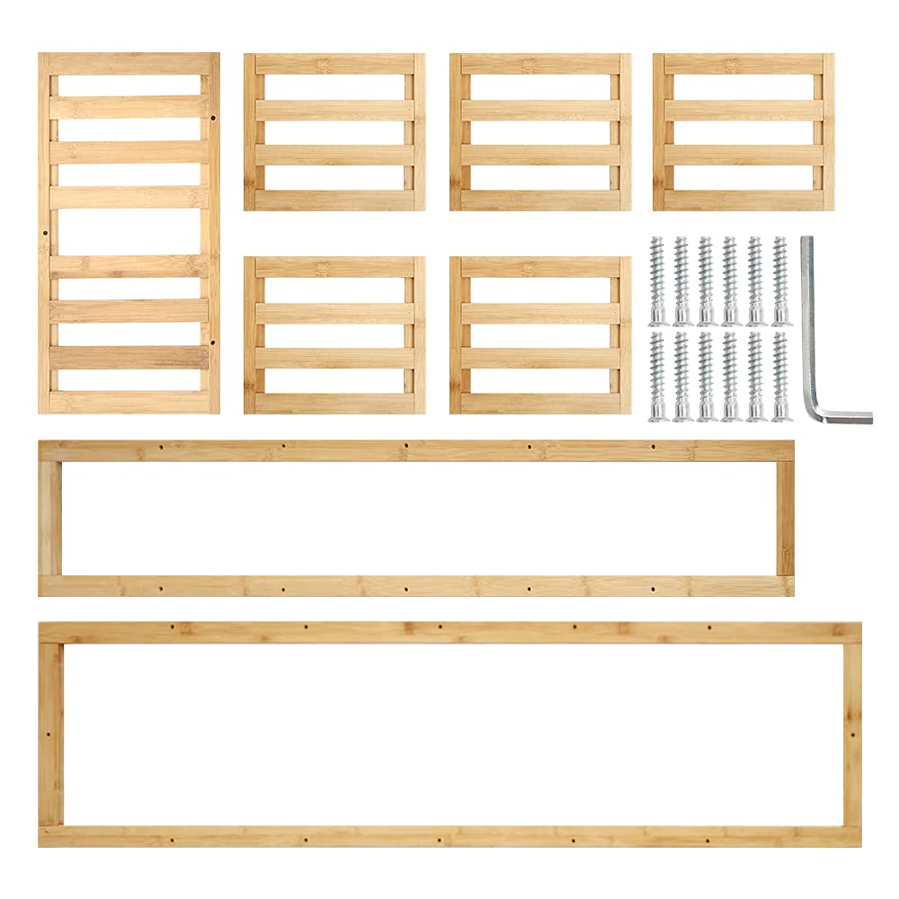 Nandae Bamboo Plant Stand Rack 6 Tier 7 Potted Indoor&Outdoor Multiple Stand Shelf Display Stand for Garden, Living Room, Balcony and Courtyard