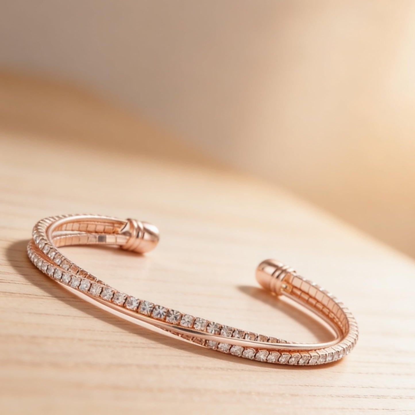 Silver Cuff bangle Bracelets For Women Rhinestone Clear Crystal Dainty Bracelet Bangle (silver)