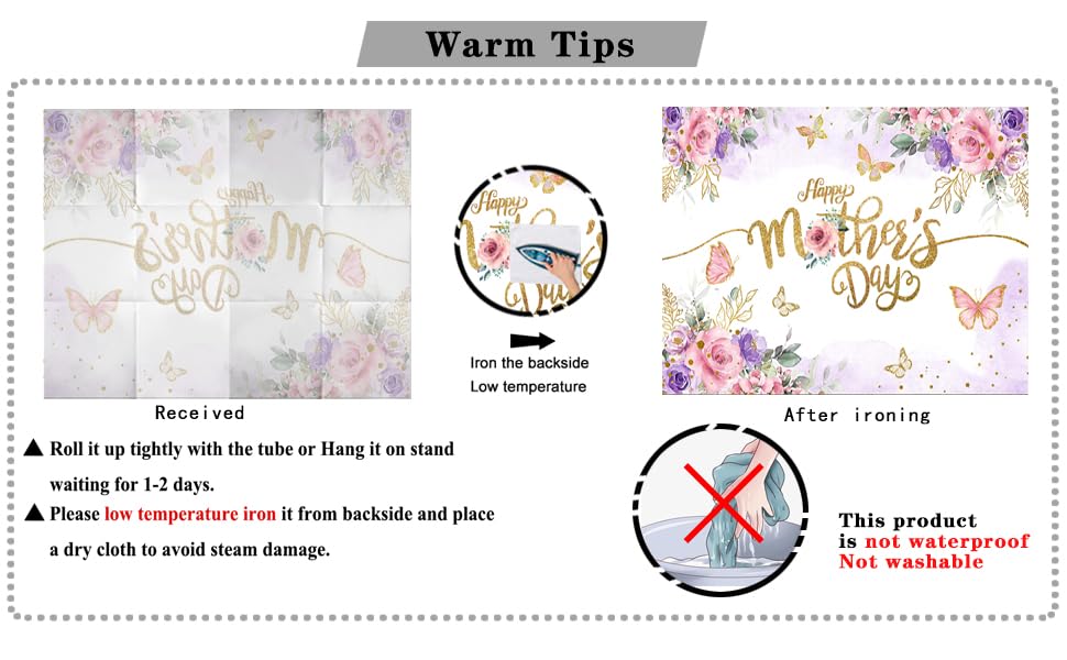 7x5ft Happy Mother's Day Backdrop – Floral Photography Background with Gold Dots, Mother's Day Photo Booth Banner for Women, Mom Birthday or Party Decor 068 - size: 7x5ft