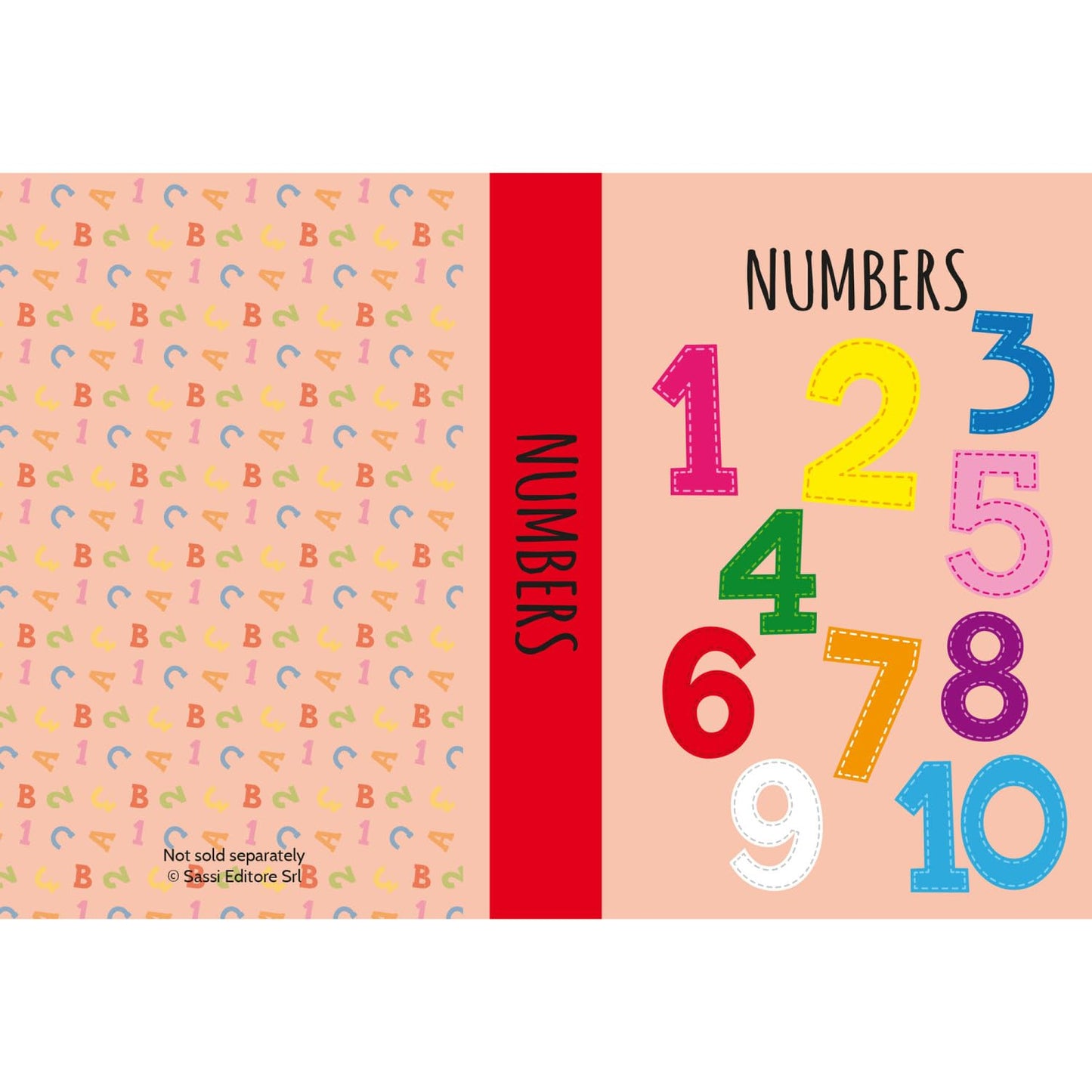 Sassi: My First Library - Read & Learn - 8 Cardboard Mini-Book Set, Abc's-Numbers-Body-Shapes-Colors-Family-Time, Portable Box, Kids-Toddlers Ages 2+
