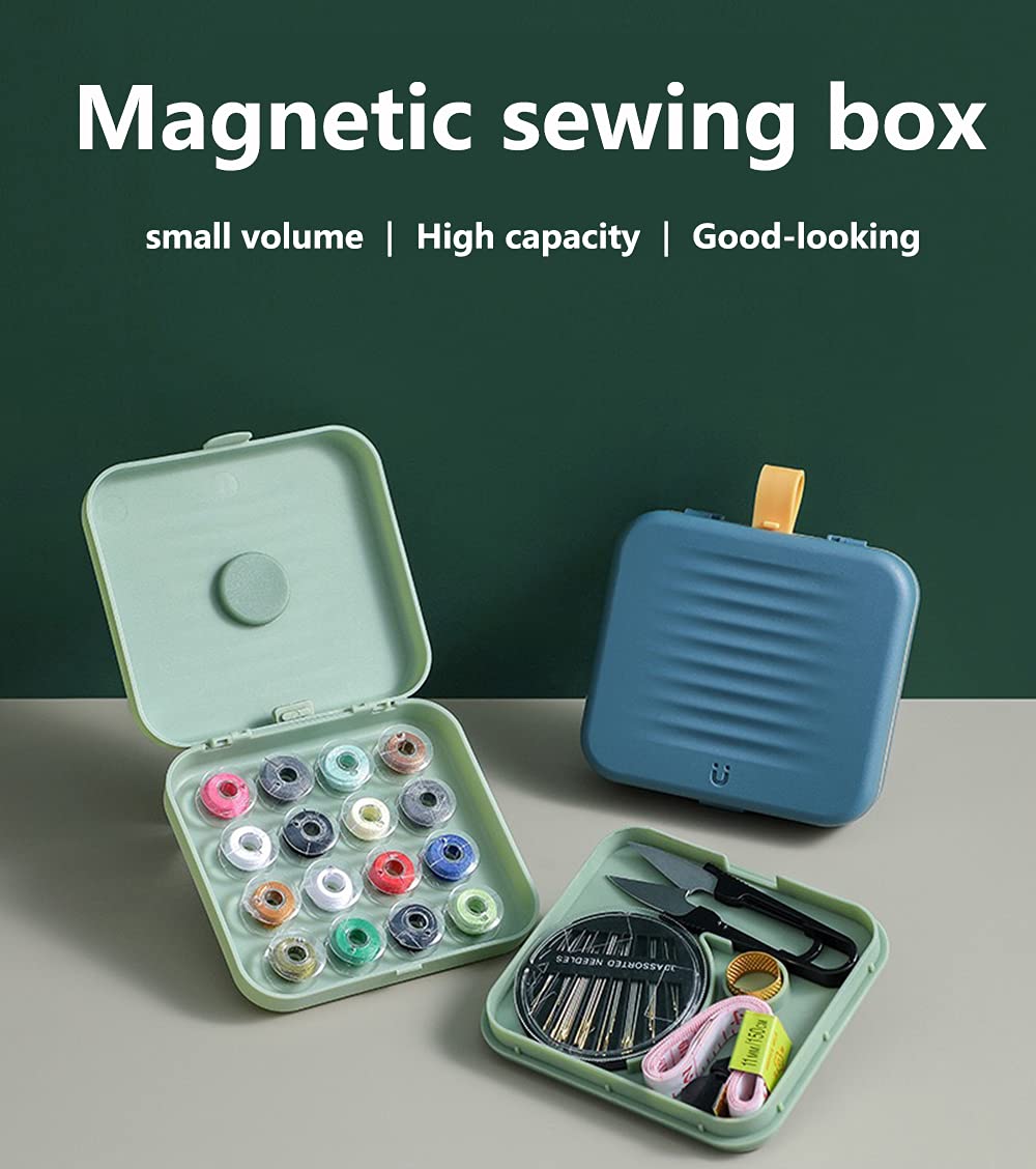 Small Sewing kit Travel Size, Mini Sewing Kits Storage-Box Gifts for Adults, Beginners DIY Easy Embroidery Thread Needle Accessories,Home and Hand Sewing Supplies, Basic Emergency Needle case (Pink)