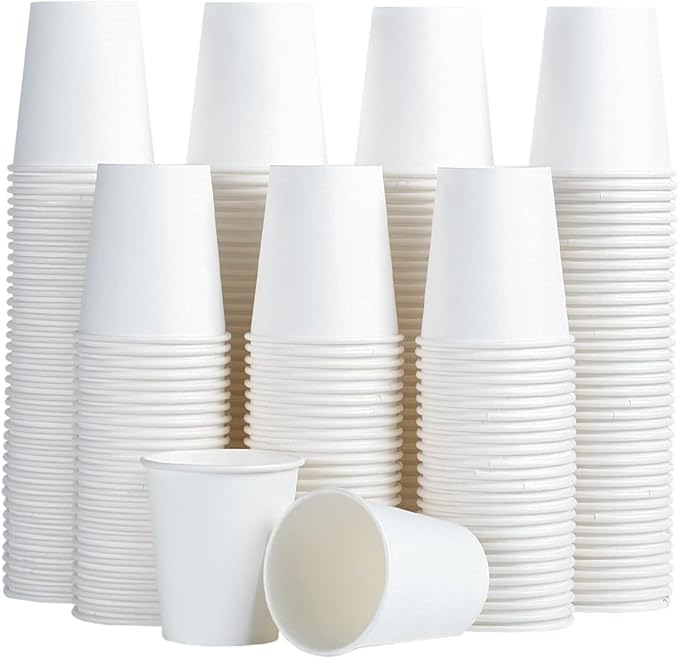 SIUQ 600 Pack 5 oz Paper Cups, Disposable Mini Bathroom Mouthwash Cups, Hot/Cold Drinking Cups, White Disposable Paper Cups for Bathroom, Home, Party, Office, Picnic, Travel