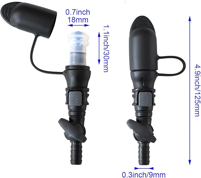 Hydration Bladder Bite Valve Replacement Mouthpiece Fit for Any Water Backpack and Most Brands, with Manual Switch Valve
