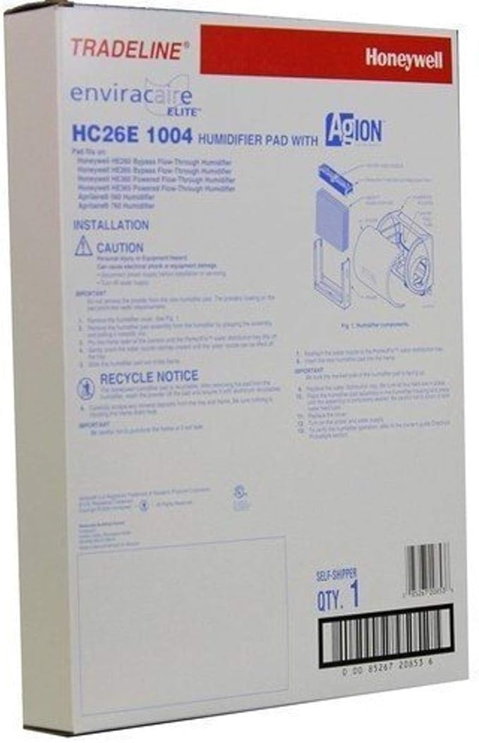 Honeywell AX-AY-ABHI-30192 HC26E1004 Humidifier Pad (2 Pack), White, 2 Count