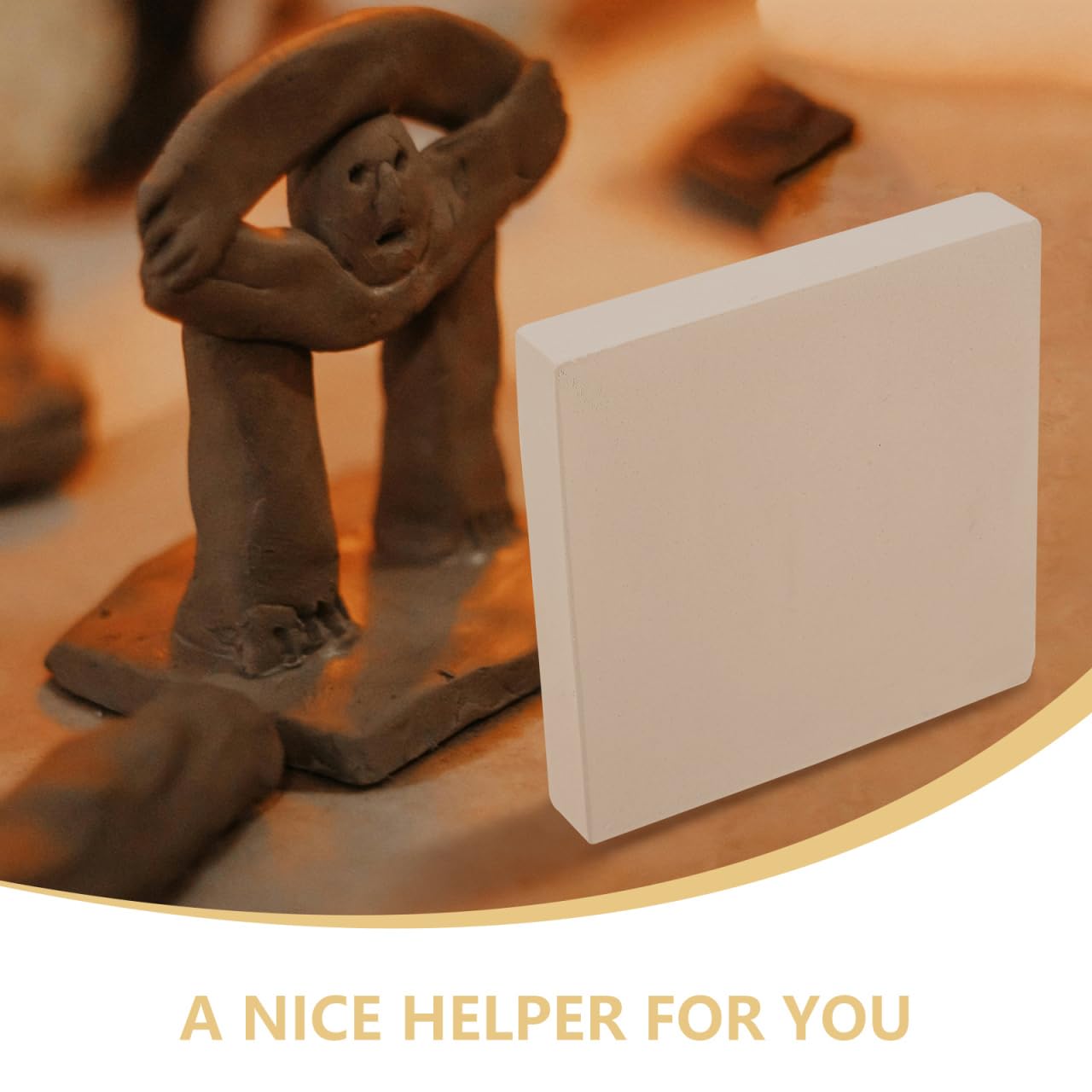 GRADENEVE Clay Pottery Bat Gypsum Board for Pottery Classes Drying Tool for Ceramic Density Plaster Bat for Holding Clay and Sculpting