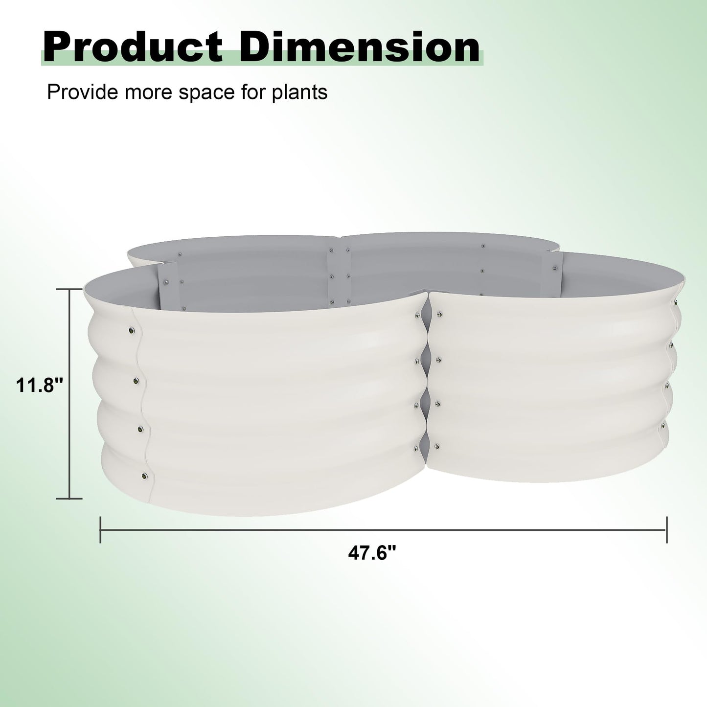 2 Pack Galvanized Raised Garden Bed – 4x4x1 ft Raised Beds-Coated Metal Planter Box with Floral Edge, Easy Assembly Rust-Resistant Outdoor/Indoor Garden Box for Vegetables, Flowers, Herbs, White