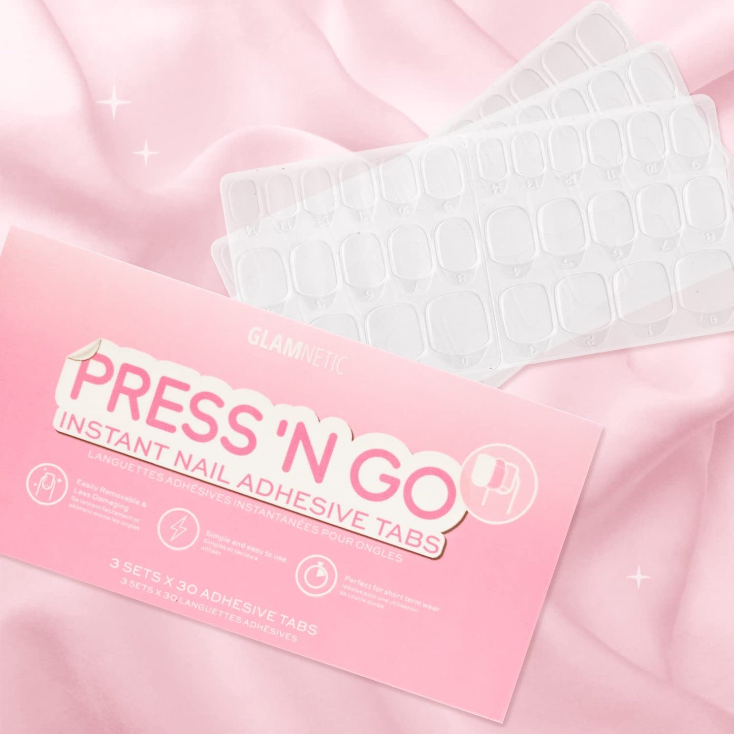 Glamnetic Press-On Nails & Adhesive Nail Tabs - White Swan | Opaque Classic Off White Short Oval False Nails | 15 Sizes - 30 Nail Kit with Adhesive Tabs
