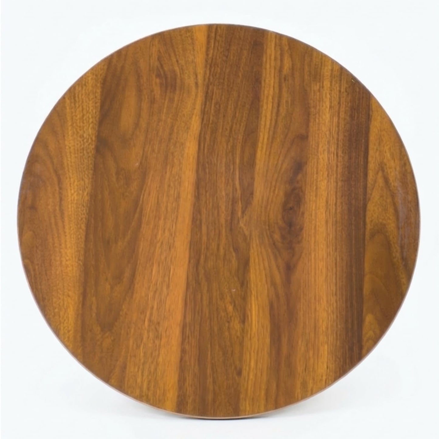 DURISEN 3-Tier Round Side Table - 23.6" Tall End Table with Storage Shelves - Waterproof Modern Nightstand for Living Room Bedroom Small Spaces (Walnut)