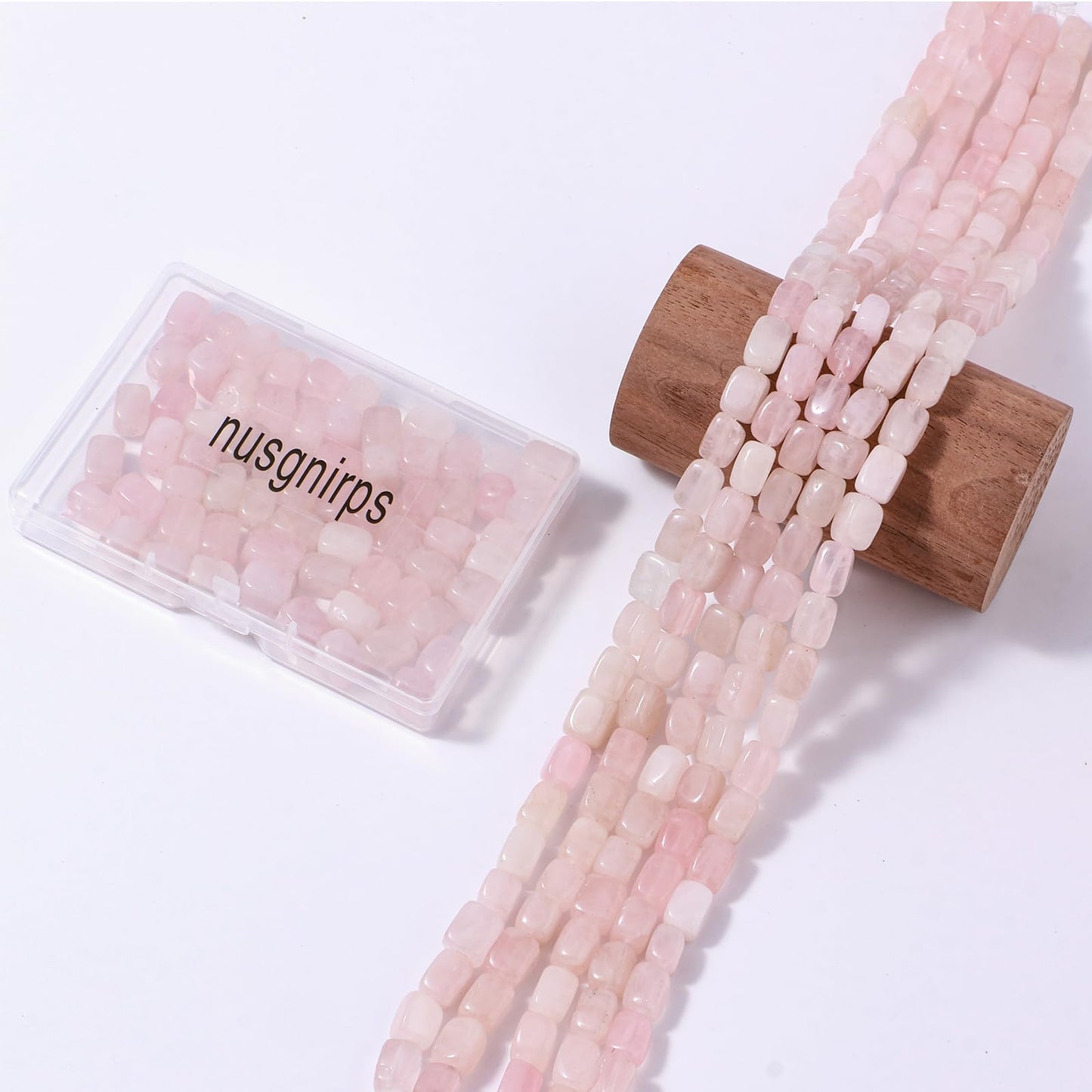 Natural Large Rose Quartz Cube Stone Beads 8x11mm 38cm/str Loose Semi Gemstone Stone Square Beads for Making Bracelets Necklace