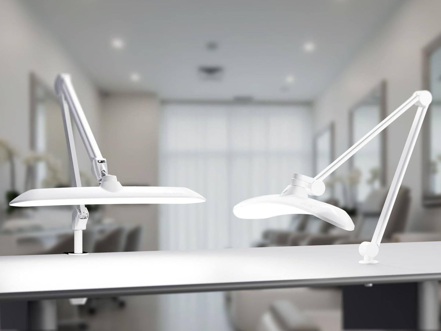 4BLANC Pro Nail Lamp for Nail Technicians, RG0 Eye-Caring Professional Desk Lamp, Advanced UV Filtering, Flicker-Free, CRI 93+, 30W, Clean Desk Mount or Clamp, Remote Ready
