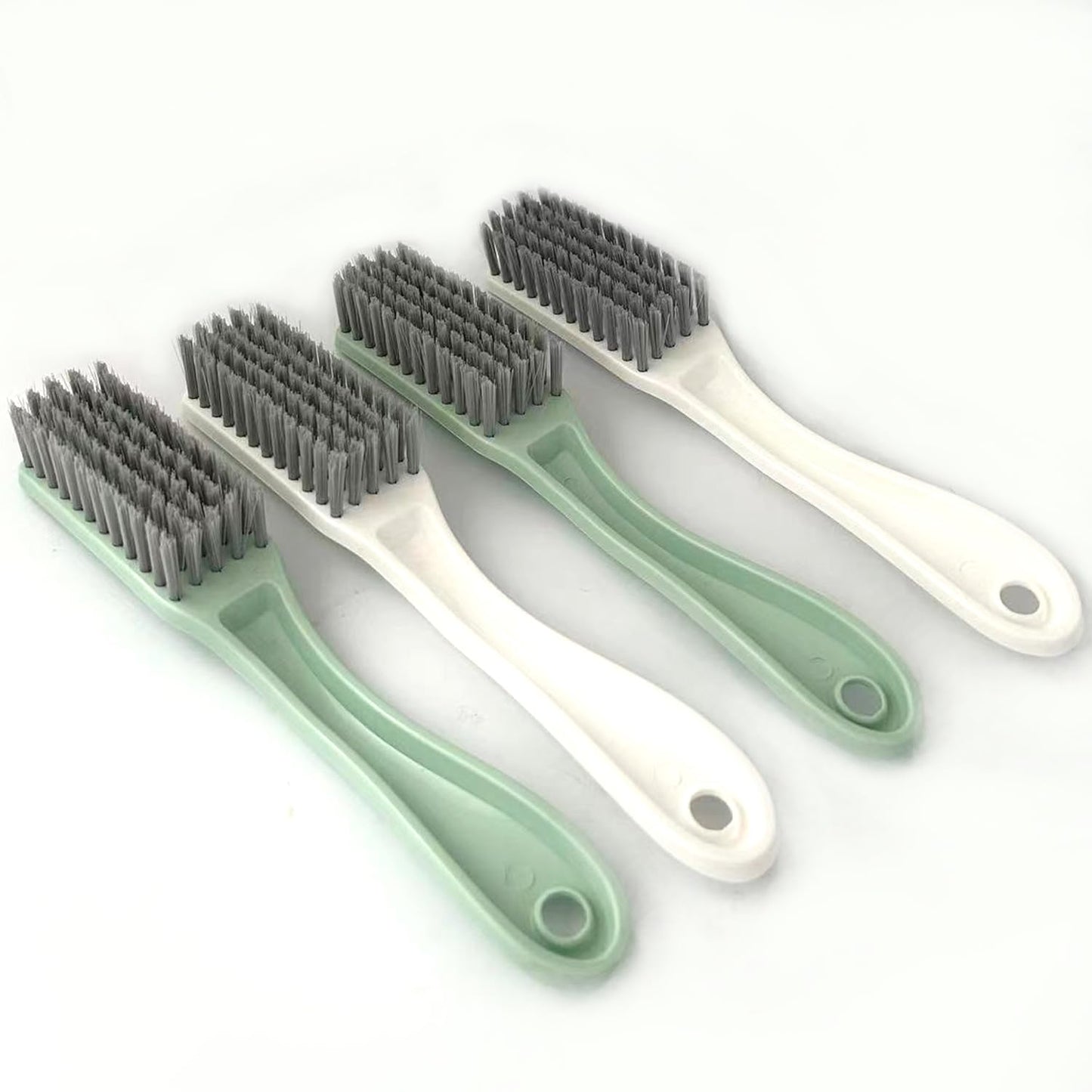 Nail Brush Foot Brush Curved Handle Grip Hand Fingernail Scrub Brush Home Laundry Cleaning Shoes Clothes Toes Nails Feet Scrubber,4 PCS