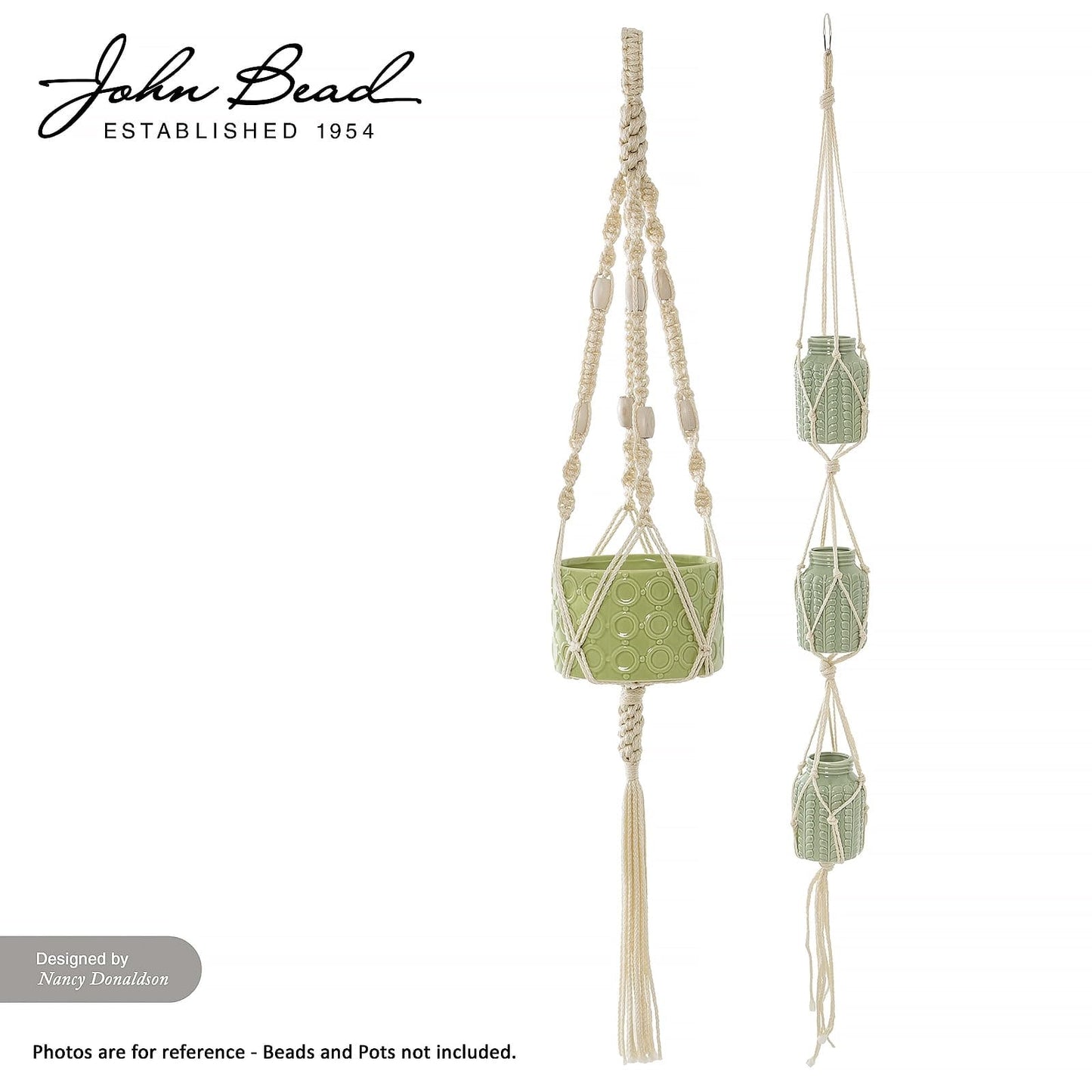 70yards x 6mm John Bead Forest Green Thermoplastic Nylon Braided Macrame Cord for DIY Craft Projects Wall Hanging, Plant Hangers