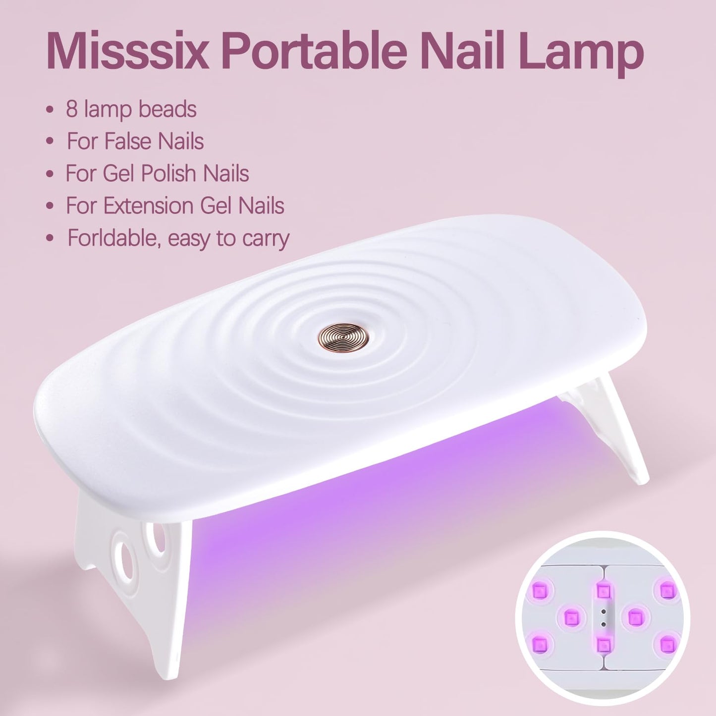 Misssix Medium Square Gel x Nail Tips Kit, 216Pcs Pre Etched Clear Fake Nails, Full Cover False Nail 9-in-1 Gel Glue and Portable Mini U V Nail Lamp for Women 12 Sizes