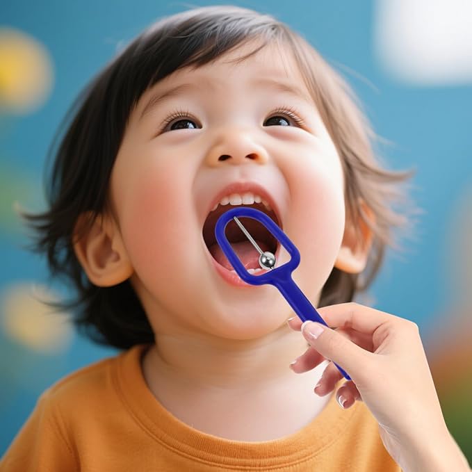 Beaupretty 4pcs Tongue Tip Exerciser Set Portable Oral Muscle Training Tool for Speech Clarity and Rehabilitation Blue Shaped Design for Boy Girl and Adults