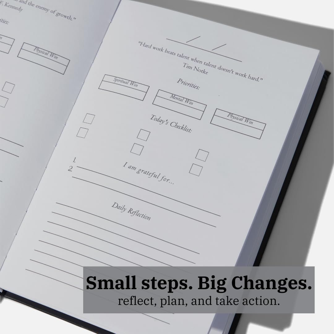 Kaizen Challenge - Self Improvement Journal for Men & Women - Daily Planner and Habit Tracker for Productivity, Discipline, and Mental Health - 20 Week Life Planner Journal