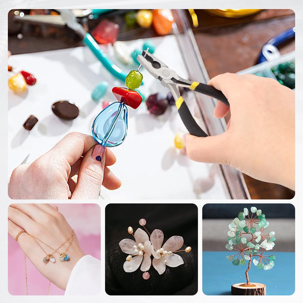 Loyanger Mini Pliers Set, 8pcs Long Nose Pliers with Comfort Grip Handles for Making Crafts, Electronic Repairing & Jewelry, Multi Purpose Jewelry Making Tools, DIY Nippers Repair Tool Kit