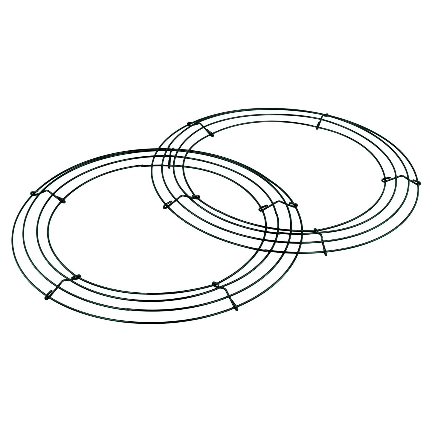 MUKCHAP 40 Pack 10 Inch Round Metal Wreath Frame Ring, Floral Wire Wreath Form for DIY Crafts, Wedding, Party, Green