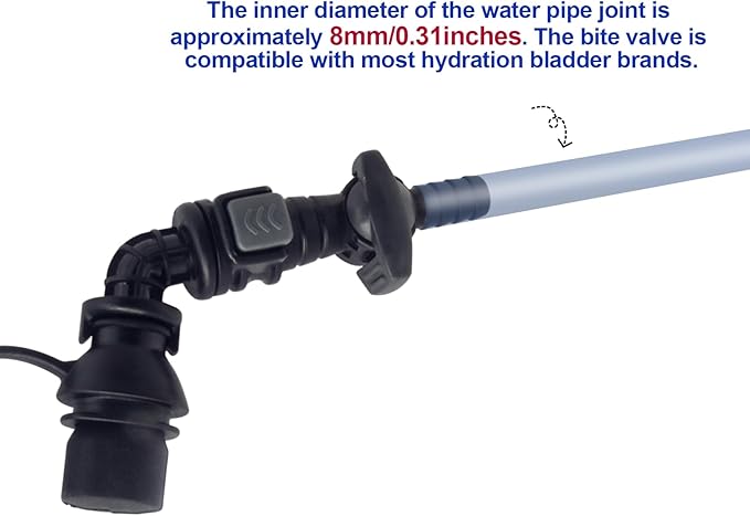 Hydration Bags Bite Valve Mouthpiece Replacement for Cross Country Bladder Bag Detachable Universal Manual Switch for Any Hydration Pack System