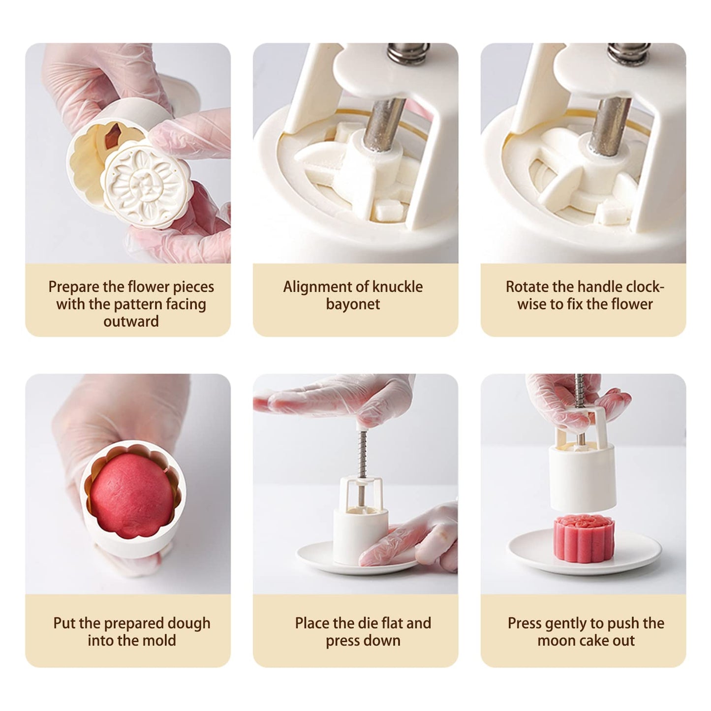 14 PCS Bath Bomb Mold Set Includes 2pcs Bath Bombs Press and 12pcs Different Pattern Stamps for Making DIY Bath Bombs Tools, Moon Cake Making for Mid-Autumn Festival Press (Style 2)